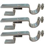 NoNo Bracket - Inside Mounted Blinds Curtain Rod Bracket Attachment (Nickel Set of 3)