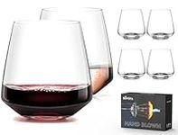 Stemless Wine Glasses Set of 6-13.5