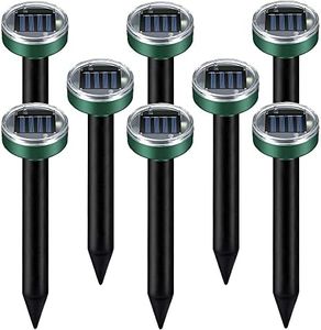 8Pack Mole Repellent Solar Powered Vole Repellent Outdoor Ultrasonic Gopher Repellent for Lawn Garden,Waterproof Mole Sonic Spikes,Get Rid of Moles Stakes Groundhog Chipmunk