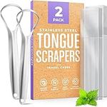 Tongue Scraper with Cases (2 Pack),