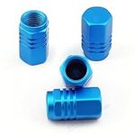 4Pcs Car Tyres Valve Caps for Subaru BRZ XV Crosstrek Outback Legacy Forester Impreza Tribeca | Automotive Rims Leak-Proof Dust Resistant Corrosion Leak-Proof Accessories,A/Blue