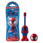 Brush Buddies Marvel Spider-Man Toothbrush for Kids, Soft & Rounded Bristles, Poppin' Fun Spiderman Kids Toothbrush, Ultra Soft Pop-up Toothbrush with Superhero Toothbrush Cover