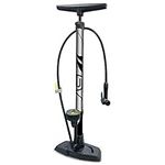 BV Bicycle Ergonomic Bike Floor Pump with Gauge & Smart Valve Head, 160 psi, Automatically Reversible Presta and Schrader