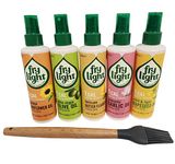 Cooking Oil Spray Bundle ┃Frylight 190ml ┃1 x Sunflower ┃1 x Olive ┃1 x Butter ┃1 x Garlic ┃1 x Rapeseed ┃1 Calorie per Spray Bottle ┃ Bundled with Donny & Dev Wooden Handle Oil Brush