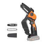 WORX WG324.9 20V Power Share 5” Cordless Pruning Saw, Bare Tool Only, Black and Orange