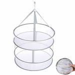 Clothes Hanging Dryer Foldable Hanging Mesh Dryer with 2 Layers Heavy Duty Hanging Dryer Rack Hydroponic Drying Rack Net for Underwear Toy Sock Sweater Herb Swimsuit for Outdoor, Indoor