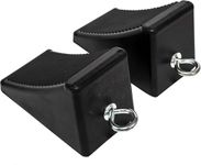 MAXXHAUL 50011 Rubber Wheel Chock with Eyelet (6-1/2" x 3-3/4" x 4"), 2 Pack