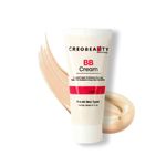 CREOBEAUTY Nourishing BB Cream - Infused with Niacinamide, Aloe Vera, Aquaryl, and SPF 15 for Radiant, Suitable For All Oily and Dry Skin - Light Shade