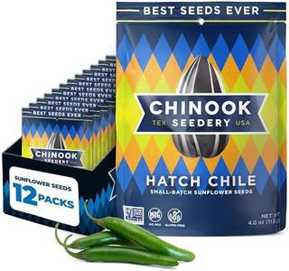 Chinook Seedery Roasted Jumbo Sunflower Seeds - Keto Snacks, Gluten-Free, Non-GMO, Hatch Chile Flavor 4 oz (12-Pack)