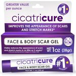 Cicatricure Face & Body Scar Gel, Reduces the Appearance of Old & New Scars, Stretch Marks, Surgery, Injuries, Burns and Acne, 1 Ounce (Packaging May Vary)
