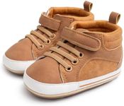 CENCIRILY Baby Boys Girls High Top Sneakers Soft Soles Anti Skid Infant Ankle Shoes Toddler Prewalker First Walking Crib Shoes