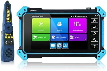 Henkion IPC 5100C Plus CCTV Camera Tester,5.4 Inch Touch Screen 4K with Cable Tracer WiFi HDMI VGA RJ45 TDR POE Support DC12V Power Output