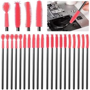 MimanKu Sewing Machine Cleaning Brushes, Reusable Silicone Dense Bristles Clean Brush for Sewing Machine Internal and Spool Area, The Every Nook and Cranny Sewing Machine Cleaning Tools 20 PCS