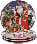 Certified International Magic of Christmas Santa 11" Dinner Plates, Multicolored, Large, Set of 4