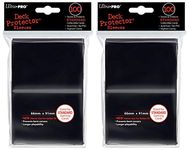 (200) Ultra-Pro Black Deck Protector Sleeves 2-Packs - Standard Magic the Gathering size