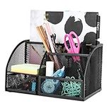 EXERZ Desk Organiser/Mesh Desk Tidy/Pen Holder/Multifunctional Organizer EX348 - Black