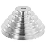 uxcell Aluminum A-Type 5 Step Pulley Wheel 14mm Bore 55-150mm Outer Dia for A-Type V-Belt 12.7mm Belt Width