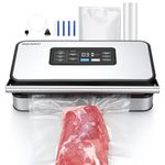 INKBIRD 13 In 1 Vacuum Sealer Machine,160 Watts Pro Vacuum Sealer with Double Pump,Food Sealer Preservation Dry/Moist/Liquid,Roll Storage&Cutter, Auto-Locked,Detachable Design,Easy to Clean,Bags&Roll