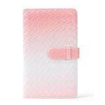 ZENKO 2x3 inch Mini Photo Album, 96 Photo Pocket Storage Album for Instant mini film used in Mini 12/11/9, 90,70,Liplay, Evo Mini film, 3" Photo Cards,Tickets, Business Cards.-Pink gradient weaving