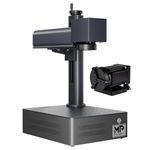 Monport 60W MOPA Fiber Laser Engraver with Rotary, LightBurn Compatible Handheld Laser Engraver Cutter with 0.01mm Precise 10000mm/s High Speed, BSLcad Included, JPT Laser Source for Metal Wood Glass
