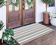 Black and White Striped Rug 24'' x 