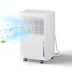 12L/Day Dehumidifiers for Home, Dehumidifier with Digital Humidity Display & Control, 24H Timer, Continuous Drain, 2.2L Water Tank&Low Energy Dehumidifiers, Ideal for Basement/Large Room