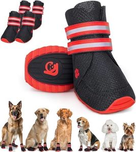 Bixie Breathable Anti-Slip Dog Shoes 2.0 - with Elastic Straps for Small, Medium & Large Dogs | x4 Dog Boots for Summer Hot Pavement, Hiking, Rain, Heat & General Paw Protection | Size 41