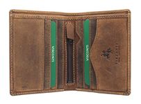 VISCONTI Hunter Compact Oiled Leather Arrow Wallet RFID Blocking 705 Oil Tan