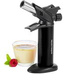 Andrew James Kitchen Blow Torch for Cooking & DIY | Instant Ignition Adjustable Flame Refillable Butane Gas | Great for Chef Creme Brulee | Packed with Safety Features | 1300°C