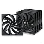 ARCTIC F12 (5 Pack) - 120 mm Standard Case Fan, Low Noise, Quiet Motor, Computer, Fan Speed: 1350 RPM - Black