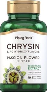 Piping Rock Chrysin 500mg | 60 Capsules | Passion Flower Extract Supplement | Non-GMO, Gluten Free | by