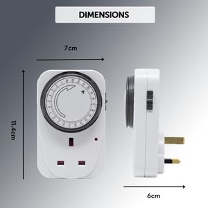 Defender 24-Hour Timer Plug – Programmable Power Socket