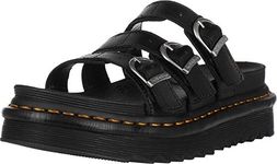 Dr. Martens Women's Blaire Slide Sandal, Black Hydro Leather, 9 UK