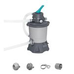 Bestway 3596L Above Ground Pool Sand Filter Pump - 30.5cm x 30.5cm x 62cm - Grey/Green
