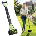 iPetba 32” Long Handle Dog Pooper Scooper for Yard – No Bending, Clean Pickup on Grass, Gravel & Sand, Easy to Clean & Durable