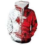 Unisex Vintage Graffiti Hoodies 3D Printed Hooded Pullover Tops for Men Women Long Sleeve Comfy Sweatshirt for Leggings Red