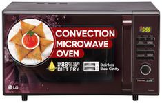 LG 28 L Convection Microwave Oven (MC2886BRUM, Black, Auto Cook Menu, Stainless steel cavity, Pasteurized Milk, 360° Motorised Rotisserie for Bar-be-queing, Indian Cuisine, Tandoor Se & Diet Fry)