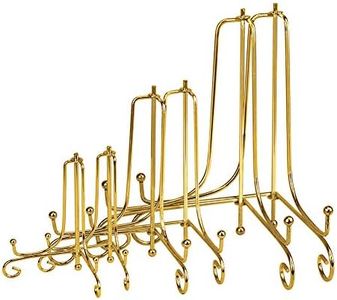 LIONWEI LIONWELI 6 Pack Iron Display Stand,Gold Iron Easel Plate Holder Stand for Displaying Pictures, Plates, Books and Arts (4, 6, 8 inch)