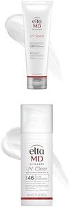 Bundle of EltaMD UV Sport SPF 50 Body Sunscreen 8oz, Water, Sweat Resistant, Oil-Free + EltaMD UV Clear SPF 46 Face Sunscreen 1.7oz Oil-Free, for Acne-Prone Sensitive Skin