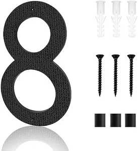 10 Inch Address Numbers for House | Large Floating Black House Numbers | Outside Modern Rust-proof Big House Numbers/Door Garage Gate |911 Visibility Signage (8)