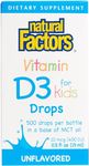 Natural Factors Vitamin D3 Drops for Kids 400 IU, 0.5 oz