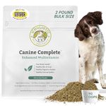 Wholistic Pet Organics Canine Complete: Dog Multivitamin for Total Body Health - Dog Supplement with Vitamins, Minerals, Prebiotics, Probiotics, Antioxidants and More - 2 Lb