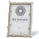 BEHOMA Silver Elegant Vintage Metal Twig Designer Photo Frame | Decorative Frames for Home Decor, Table Decor, Gifting Purpose (4x6 Inches) (Small)