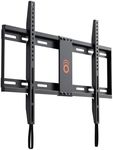 ECHOGEAR Low Profile Fixed TV Wall Mount Bracket for Most 32-80 inch LED, LCD, OLED and Plasma Flat Screen TVs - Holds TV 1.25" from The Wall - EGLL1-BK