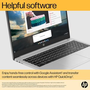 HP Chromebook 15.6" Laptop – 128GB, Mineral Silver