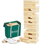 OLSA Giant Tumble Tower, Toppling Timber Game with Carrying Bag-Classic Indoor & Outdoor Family Games (2.2 Ft to 5 Ft)