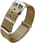 Ritche Christmas Gift Nylon Watch Strap with Heavy Buckle Bands 18mm 20mm 22mm Premium Seat Belt Nylon Watch Bands for Men Women, Valentine's day Gifts for him or her, White Elephant Gifts, Stocking Stuffers for Men