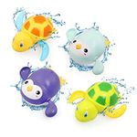 BelleStyle Bath Toys for Kids, Baby Wind Up Bath Toys, Swimming Water Floating Turtle Penguin Clockwork Bathtub Pool Toy Game for Kids Boys Girls Toddlers Baby Bath Time