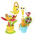 Yookidoo Toddler Baby Bath Toy (Ages 1-3) Pour 'N' Grow Pop Up Garden Adventure Set Bundle: Pop-Up Snail & Flower with Watering Can Attach to Any Tub, Great for Boys , Girls , & Kids