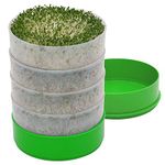 Victorio Kitchen Products VKP Brands Deluxe Kitchen Crop Seed Sprouter, 6" Diameter Trays, 1 Oz Alfalfa Included, Green Green VKP1200